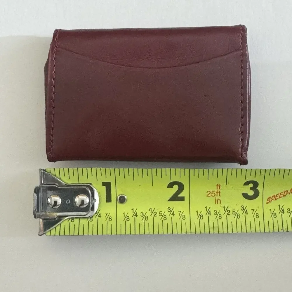 Christian Dior Tiny Red Leather Coin Wallet Purse Pouch Vintage